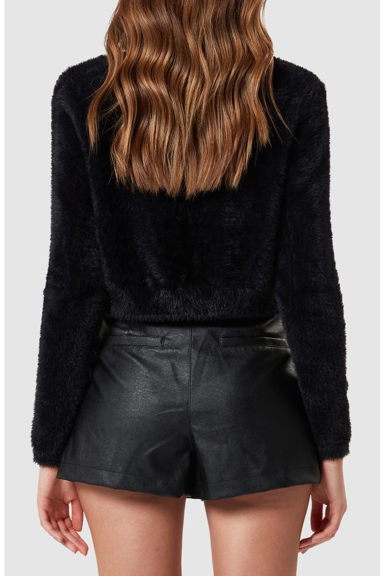 Lenny Sweater & Crop Top, Alternate, color, BLACK