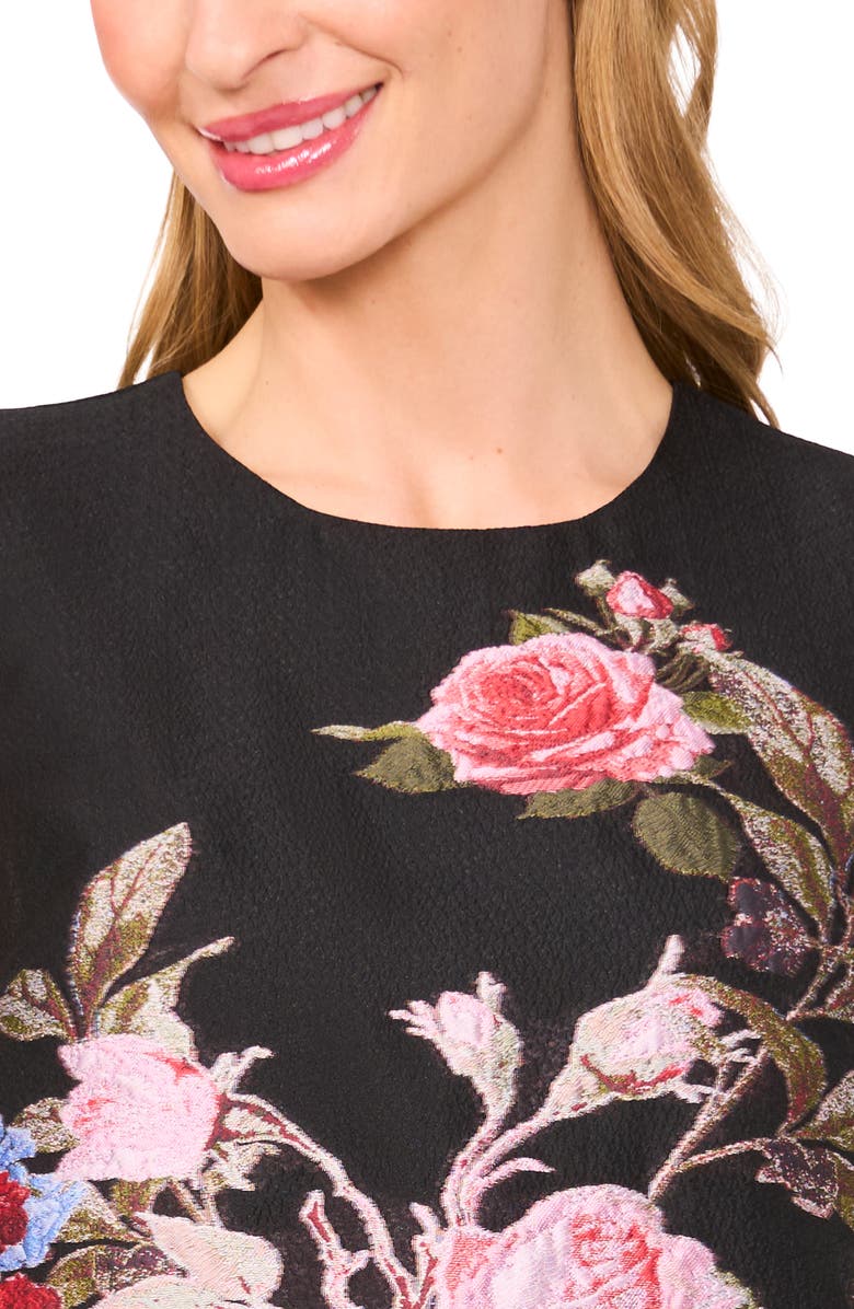 Ted Baker Placed Floral Jacquard Sleeveless Top, Alternate, color, 