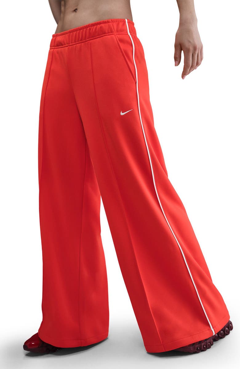 Nike Sportswear Wide Leg Track Pants, Main, color, Picante Red/ Sail/ Sail