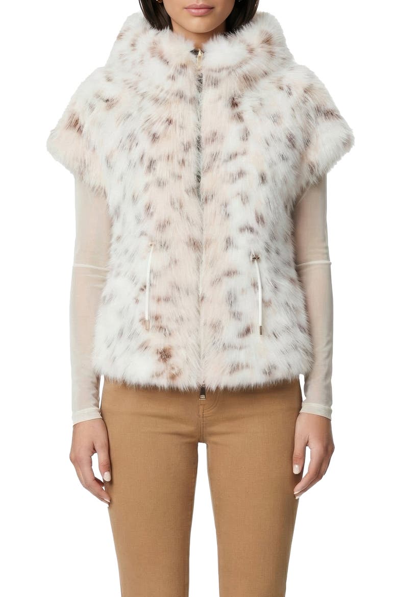 Fur-Free Lynx (Faux Fur) Reversible Hooded Vest, Alternate, color, LYX/BLACK