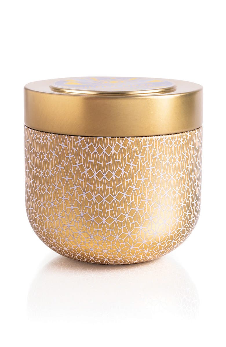 Capri Blue Exotic Blossom & Basil Gilded Tin Candle, Main, color,