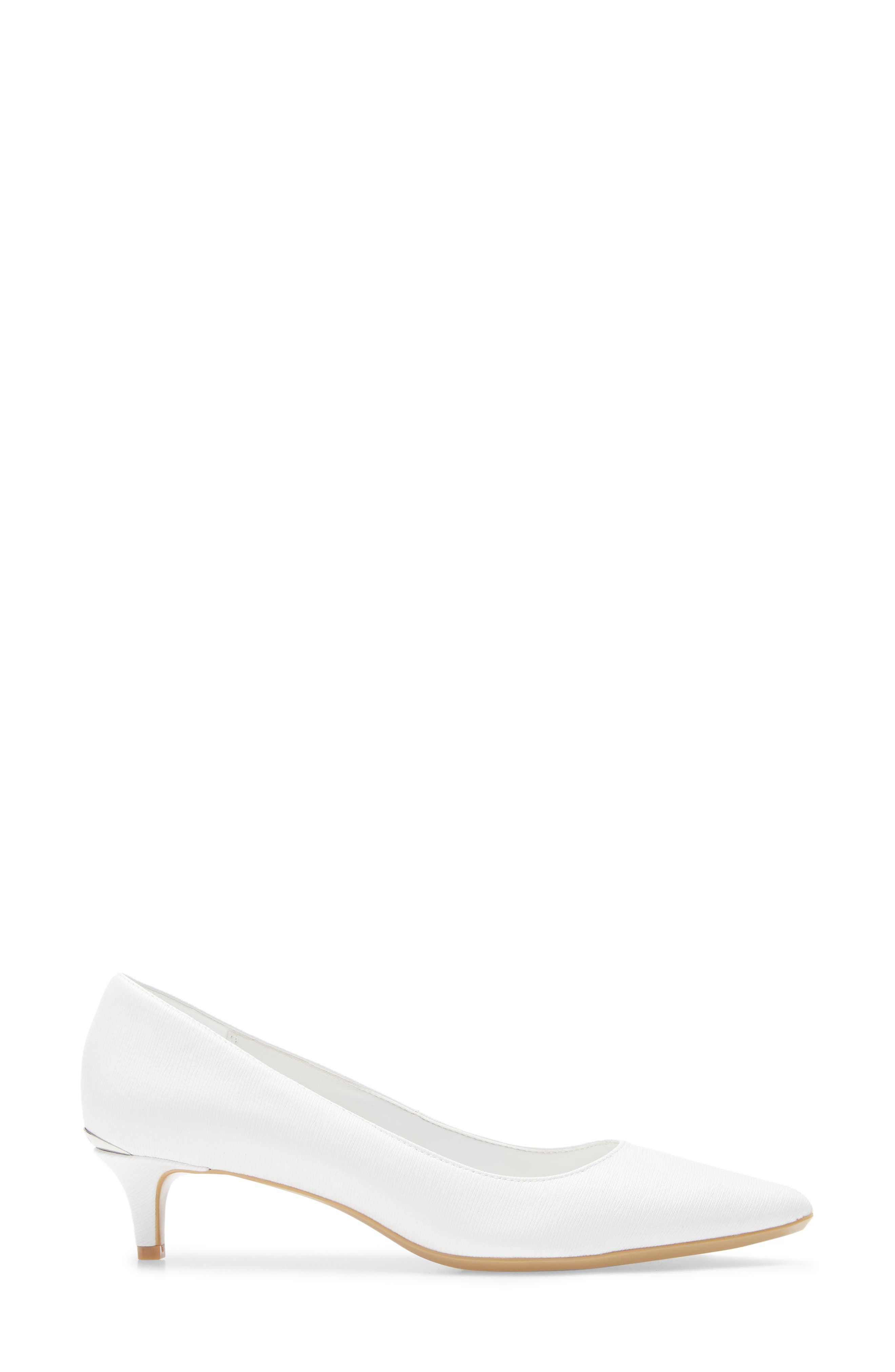 Gabrianna Pump, Alternate, color, WHITE LEATHER