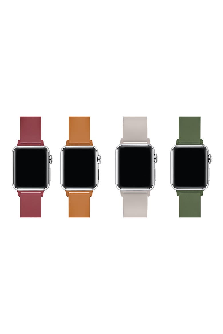 4-Pack Silicone Watchbands, Alternate, color, ORANGE MULTI