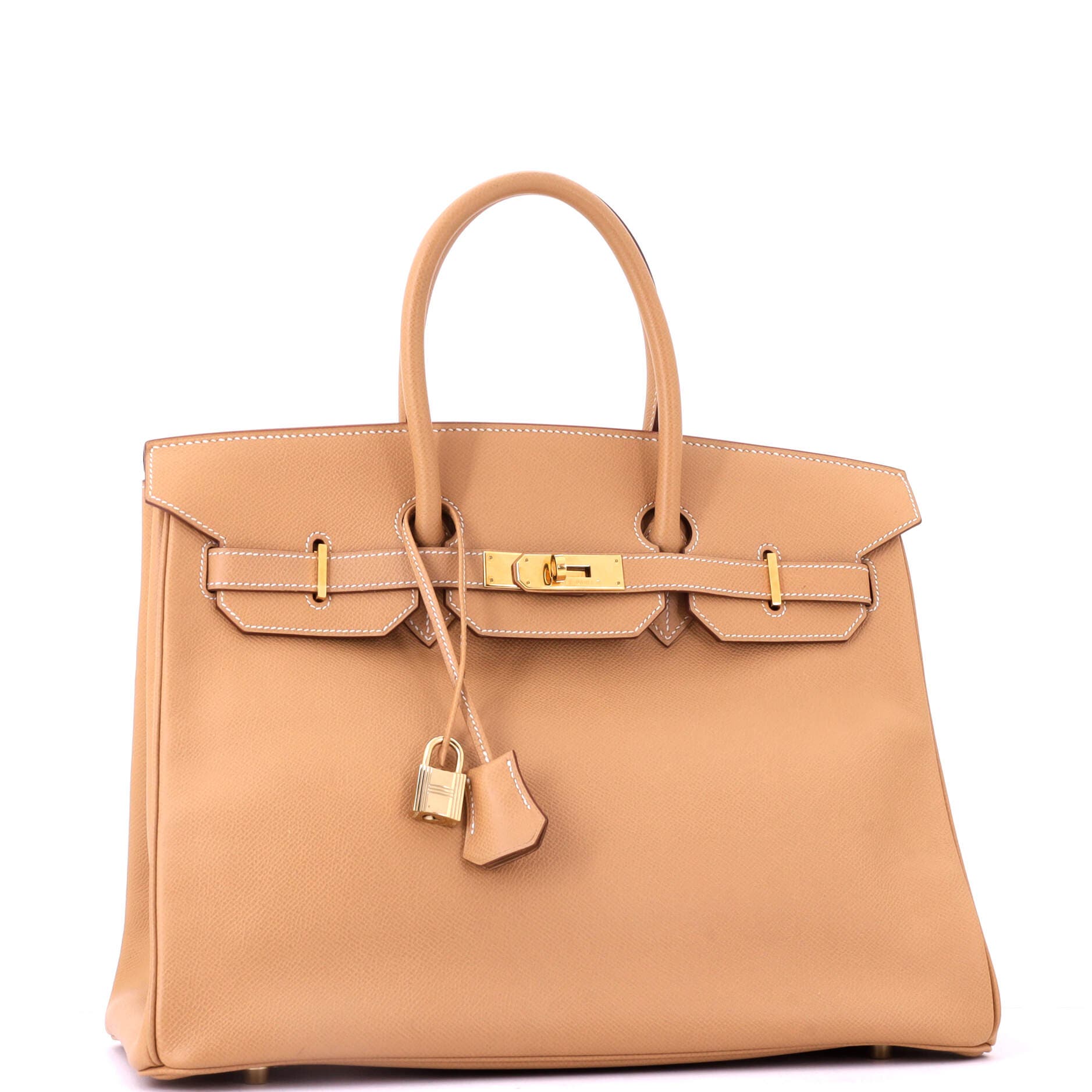 Pre-Owned Hermes Birkin Handbag Brown Courchevel with Gold Hardware 35, Alternate, color, Natural