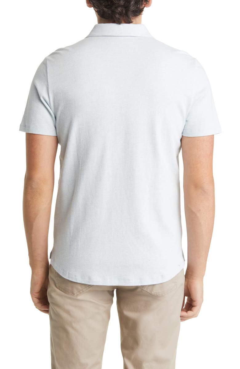 Robert Barakett Catalina Short Sleeve Cotton Knit Button-Up Shirt, Alternate, color, Soft Chamb