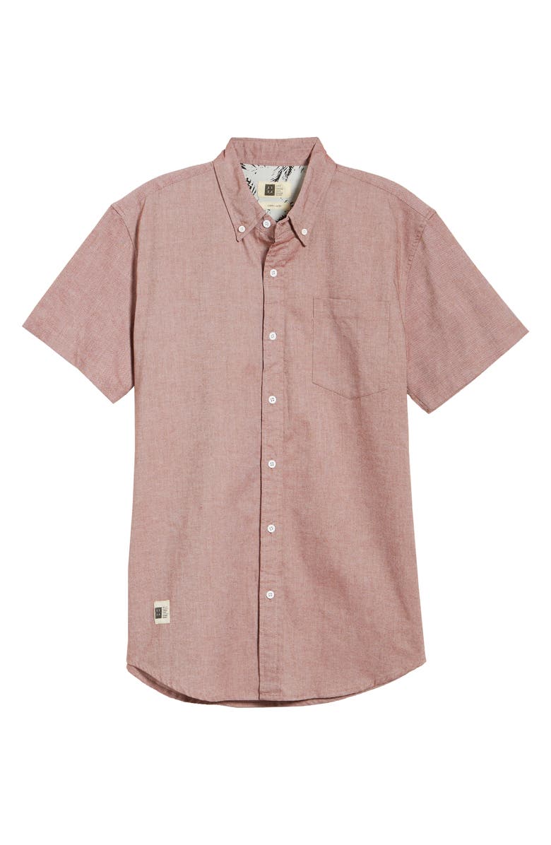 Lira Clothing Short Sleeve Cotton Shirt, Alternate, color, Red