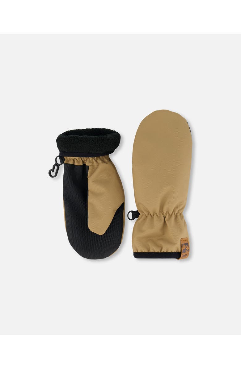 Deux par Deux Little Kids Unisex Mid-Season Mittens Beige, Alternate, color, 