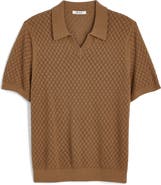 Madewell Diamond Pointelle Stitch Sweater Polo