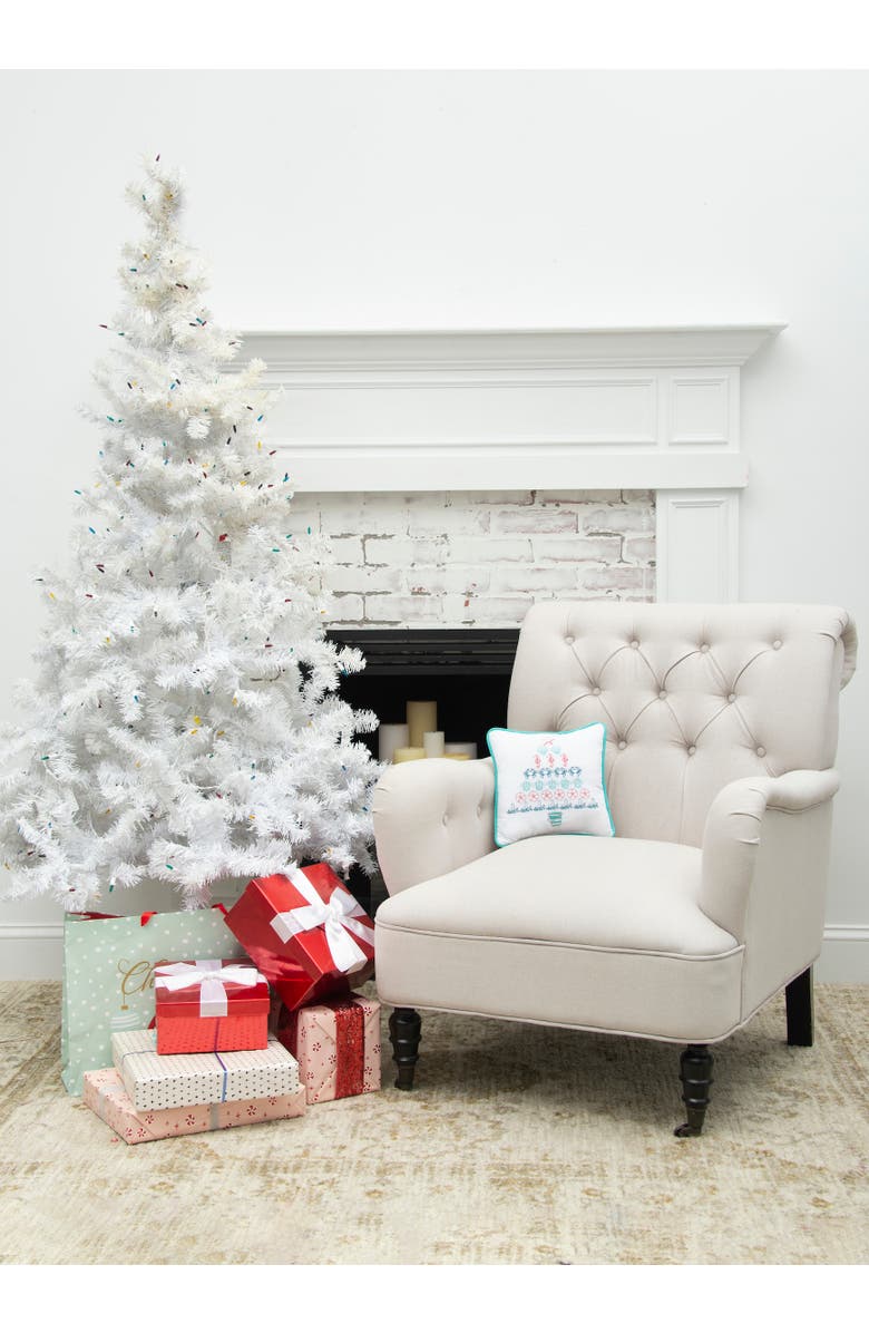 C&F Home Coastal Christmas Tree Cotton Blend Mini Accent Pillow 10" x 10", Alternate, color, 