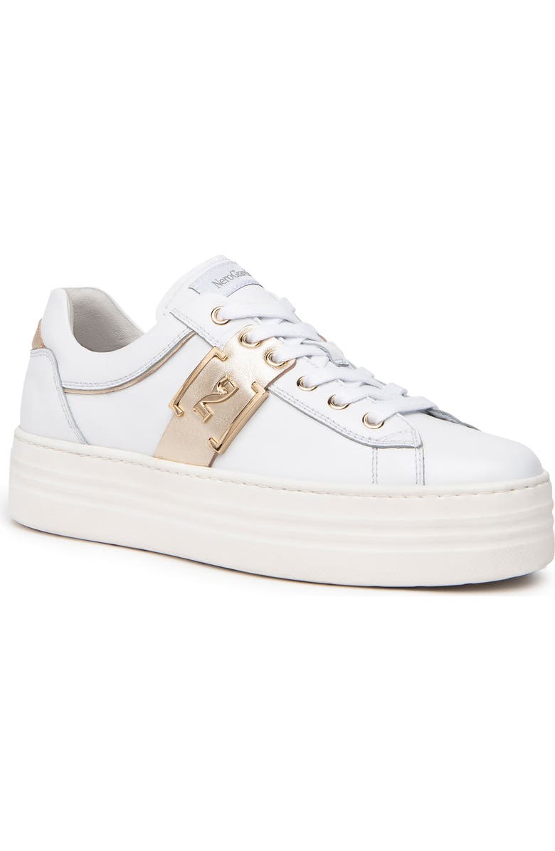 NeroGiardini Logo Plate Platform Sneaker, Main, color,