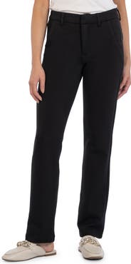 KUT from the Kloth Reese Fab Ab High Waist Slim Straight Leg Ponte Trousers