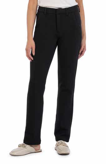 KUT from the Kloth Reese Fab Ab High Waist Slim Straight Leg Ponte Trousers