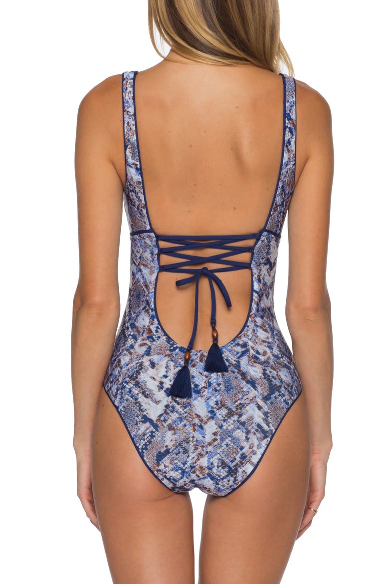 Animal Kingdom One-Piece Swimsuit, Alternate, color, PYTHON