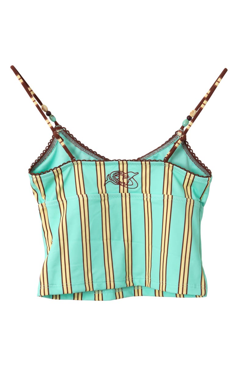 Damson Madder Trudi Stripe Crop Tankini Top, Alternate, color, Mint