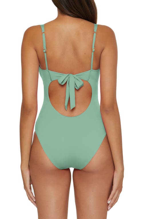 Becca Color Code Solid Plunge V-wire One Piece In Green In Mineral