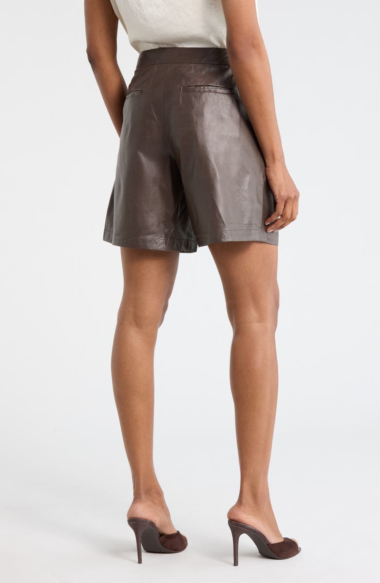 TWP Sully Leather Shorts, Alternate, color, Fudge