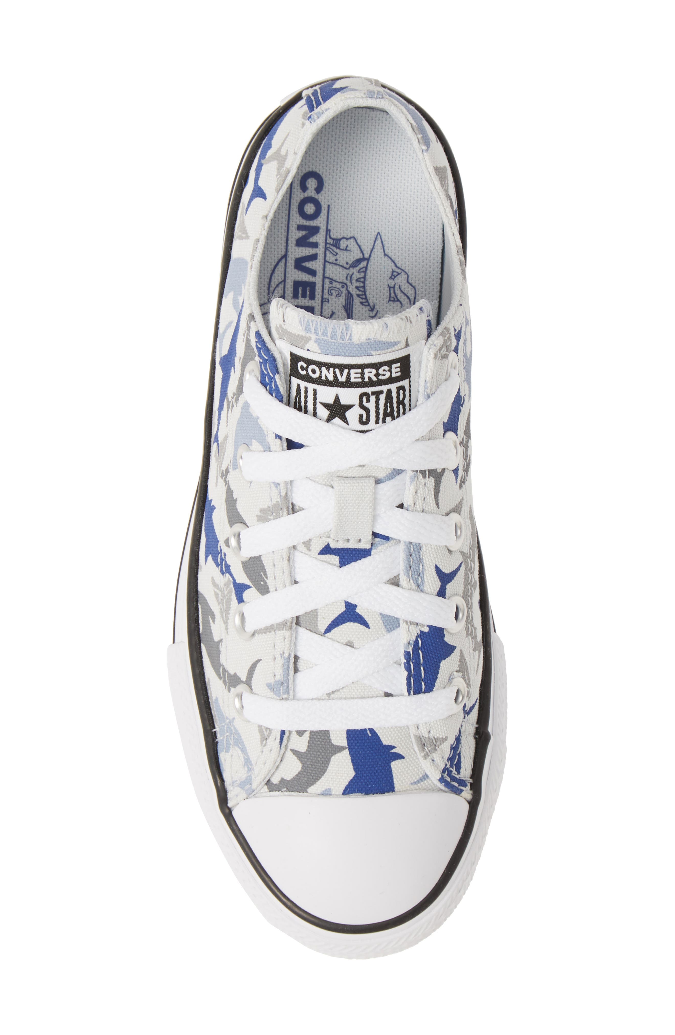 Chuck Taylor® All Star® Shark Low Top Sneaker, Alternate, color, PHOTON DUST/ RUSH BLUE/ WHITE