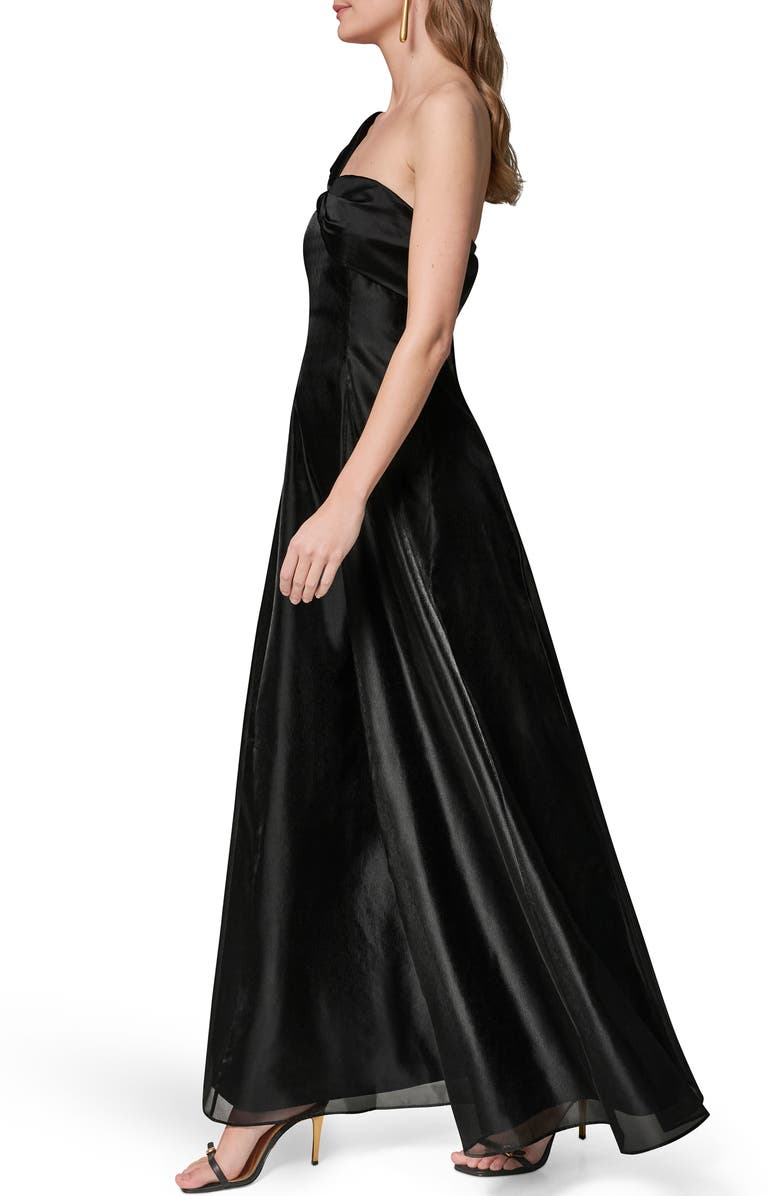 Donna Karan New York Asymmetric Satin Gown, Alternate, color, 