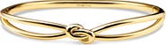 DEVATA Love Knot Bangle Bracelet in Gold Plated Sterling Silver