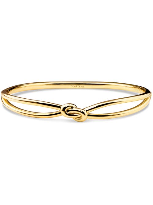 Devata Love Knot Bangle Bracelet In Gold