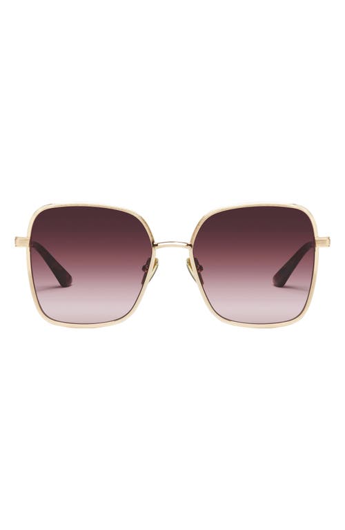 Quay 5th Ave 58mm Gradient Square Sunglasses In Neutral