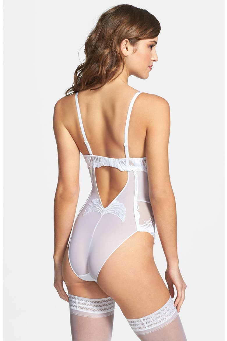 'Insolence' Bodysuit, Alternate, color, WHITE