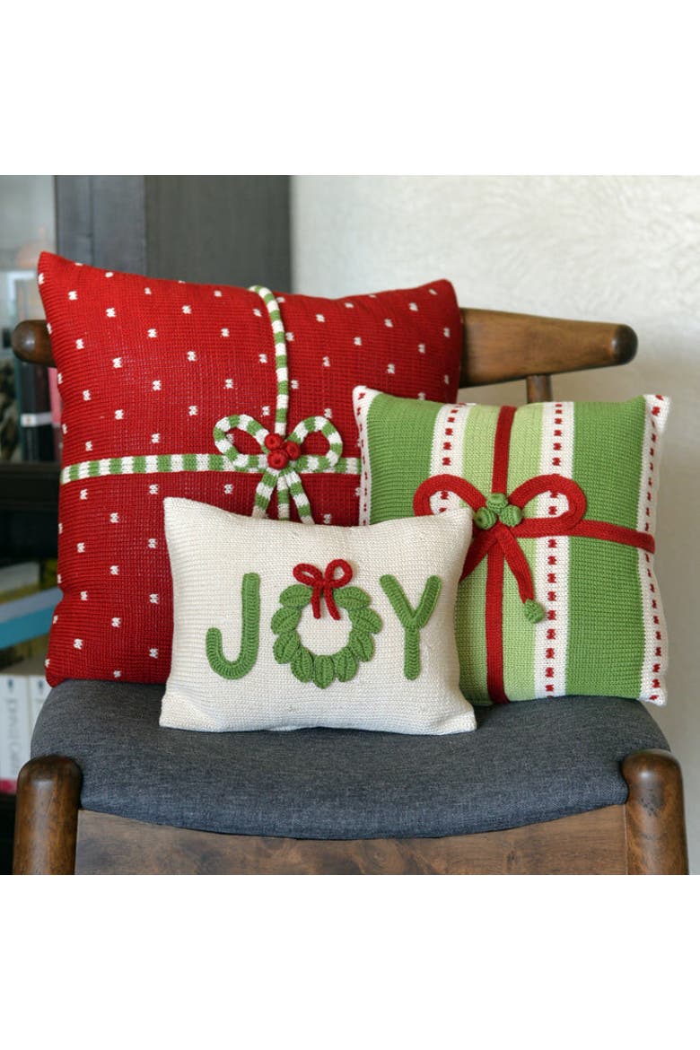 Holiday Joy Mini Pillow, Alternate, color, Ivory