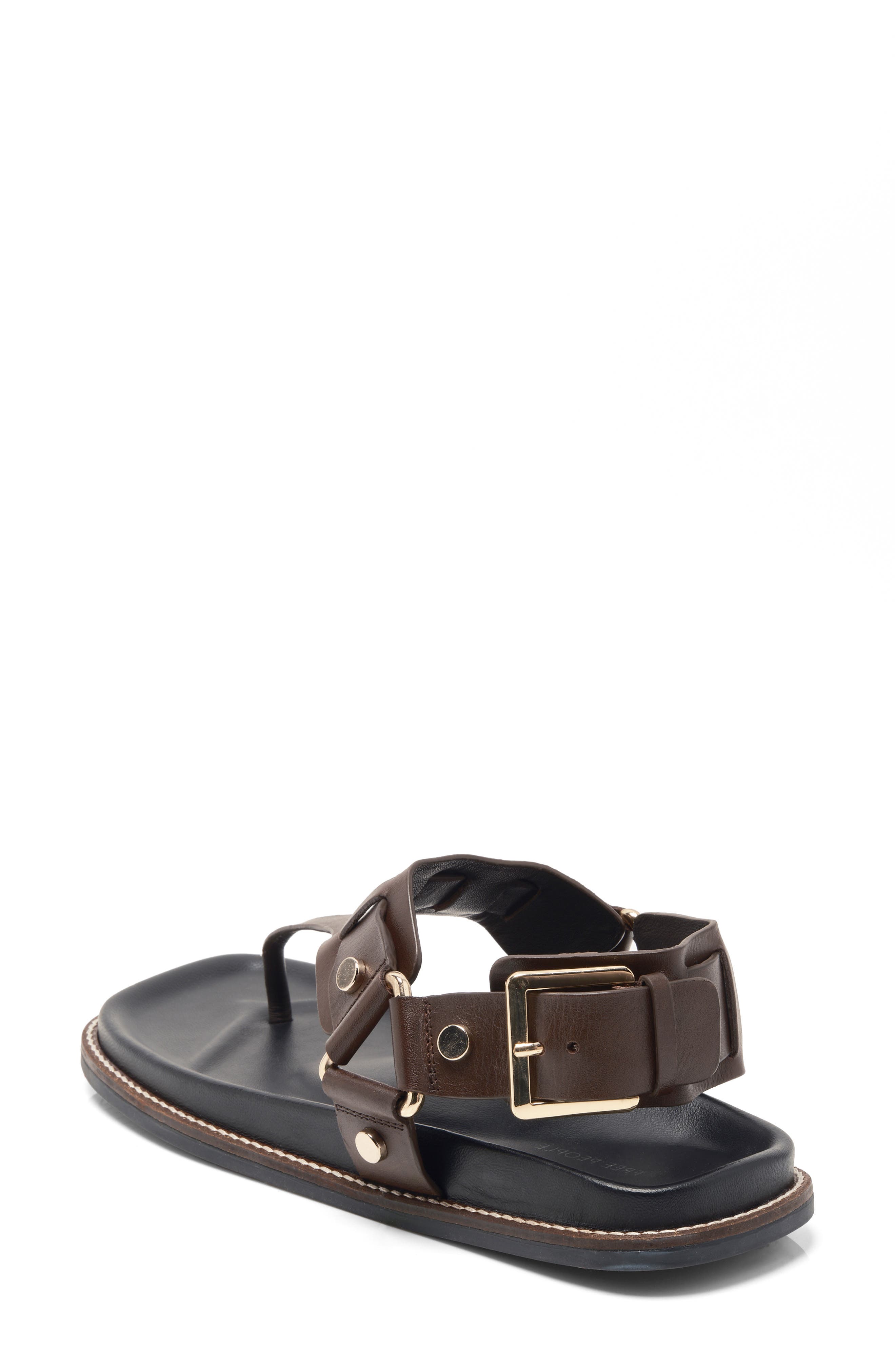 Free People Suri Ankle Strap Sandal, Alternate, color, Bitter Chocolate