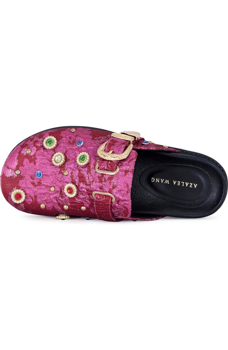 AZALEA WANG Quinby Studded Clog, Alternate, color, Red