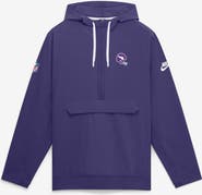Nike Men's Nike Purple Minnesota Vikings Sideline Broken Rules Alternate Anorak Half-Zip Hooded Jacket