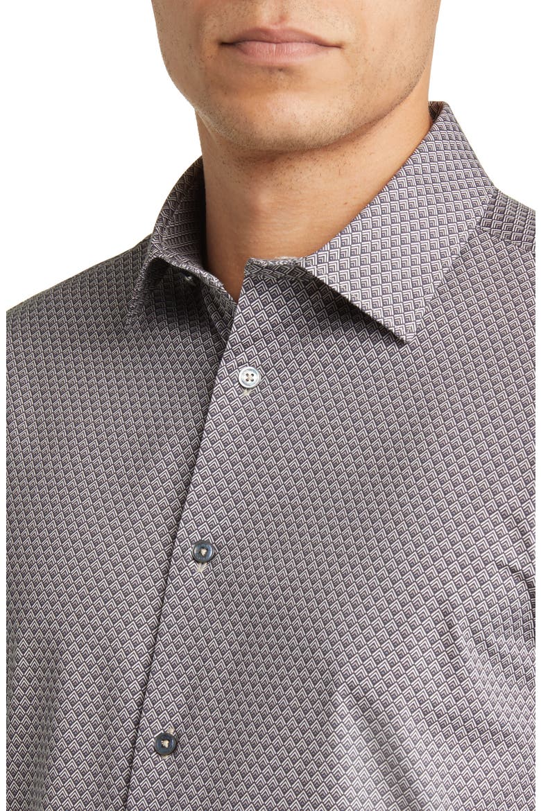 James OoohCotton® Geometric Print Button-Up Shirt, Alternate, color, DESERT
