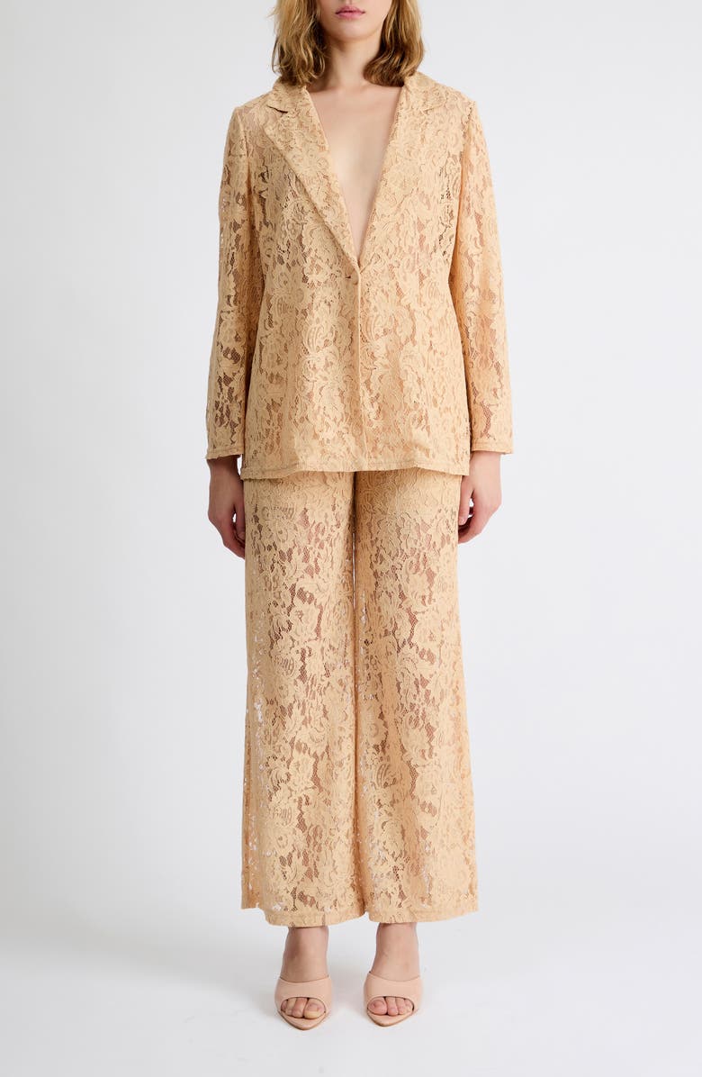 Extro & Vert Andrey Lace Blazer, Alternate, color, Tan