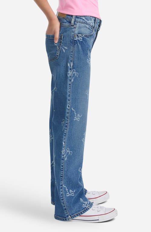 Abercrombie Kids Kids' Discharge High Waist Wide Leg Jeans In Blue