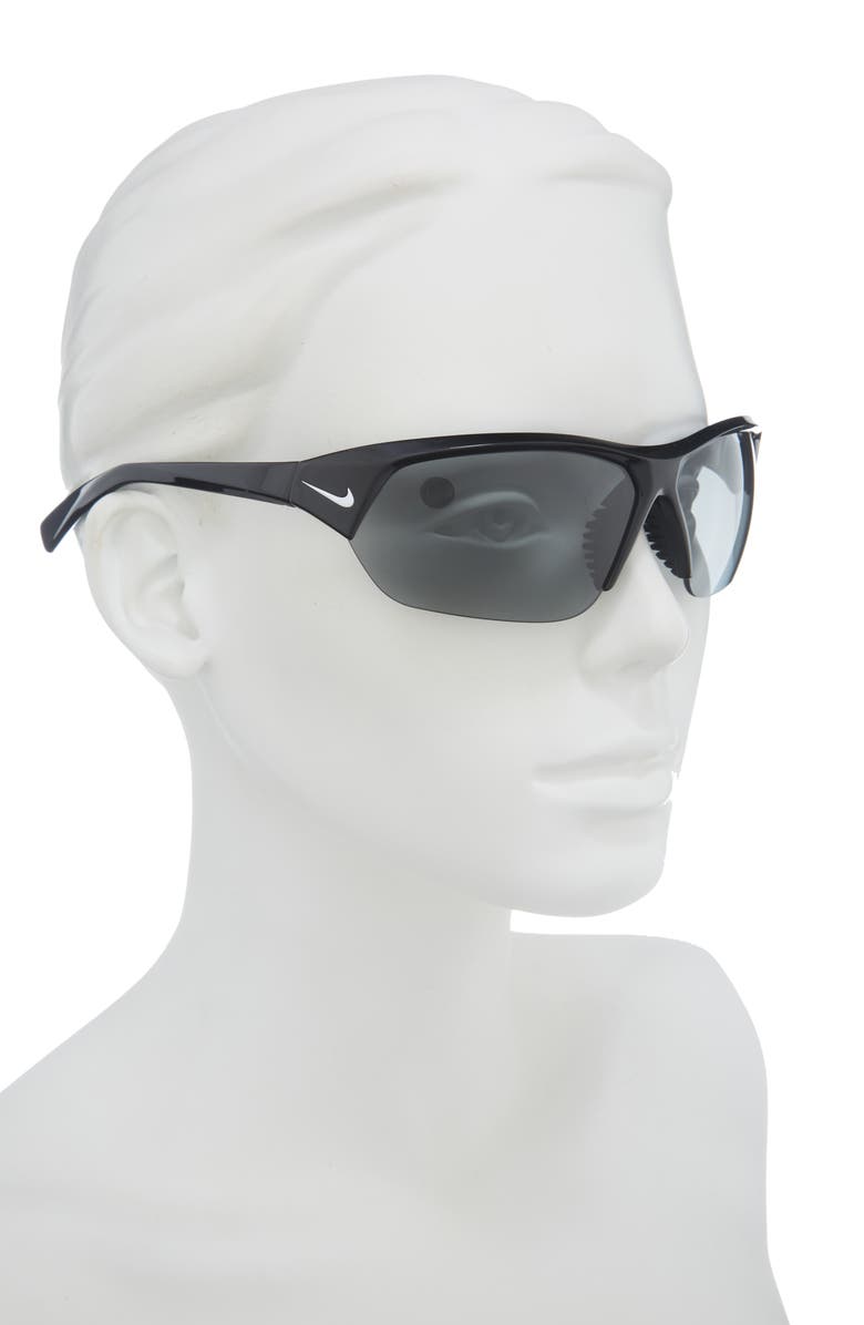 Nike Skylon Ace 69mm Rectangular Sunglasses, Alternate, color, Black/ White