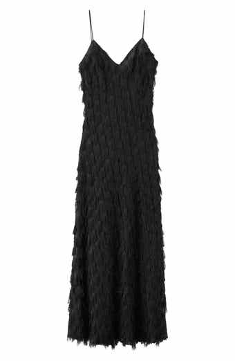 Frayed Sleeveless Maxi Slipdress