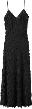MANGO Frayed Sleeveless Maxi Slipdress