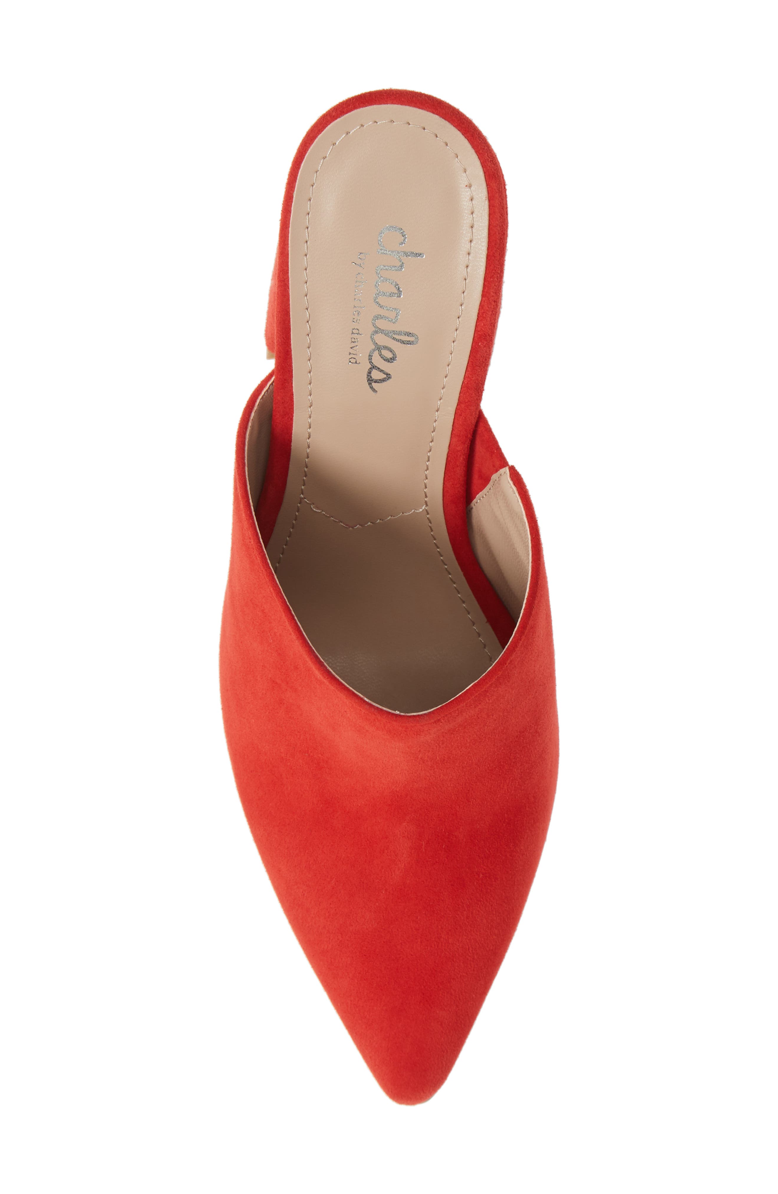 Charles by Charles David Valiant Mule, Alternate, color, Hot Red Suede