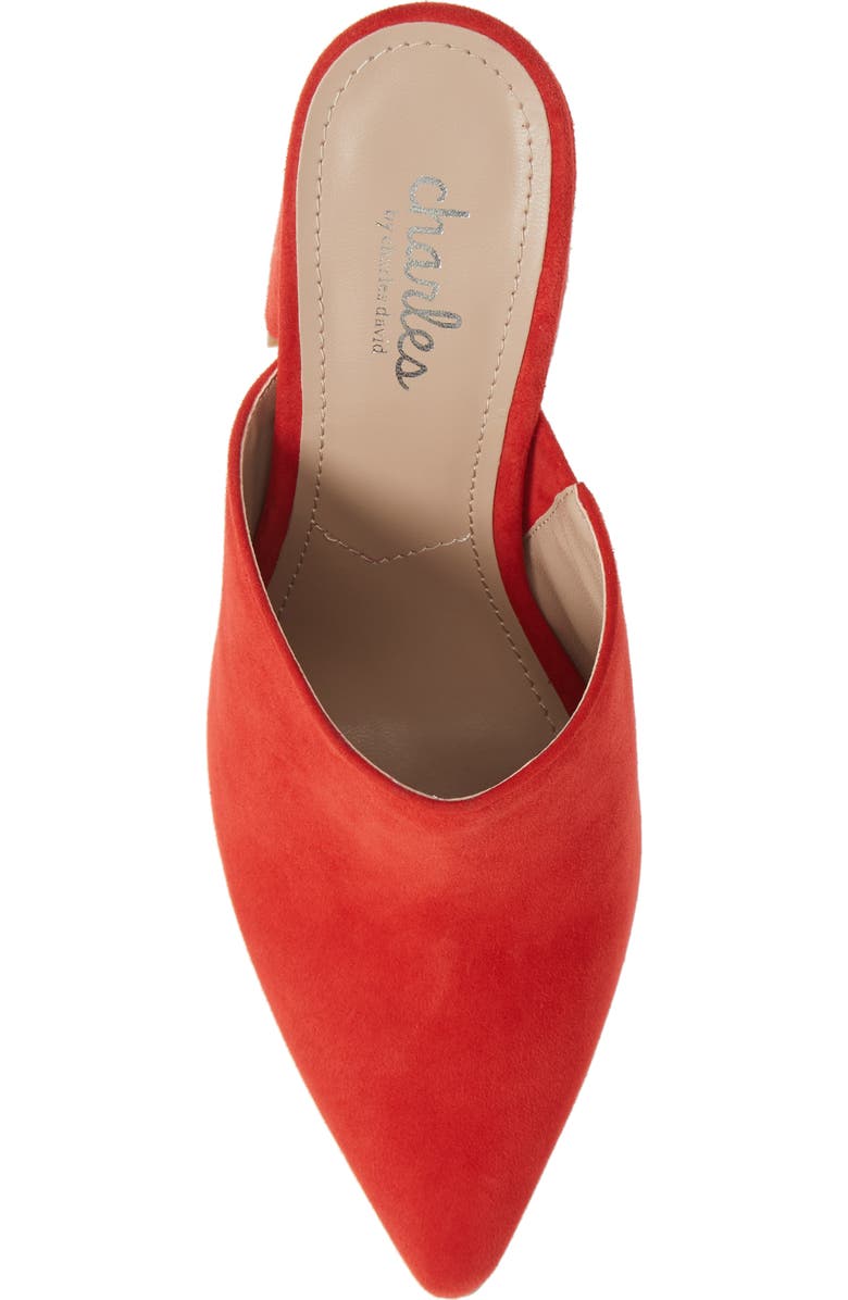 Charles by Charles David Valiant Mule, Alternate, color, Hot Red Suede