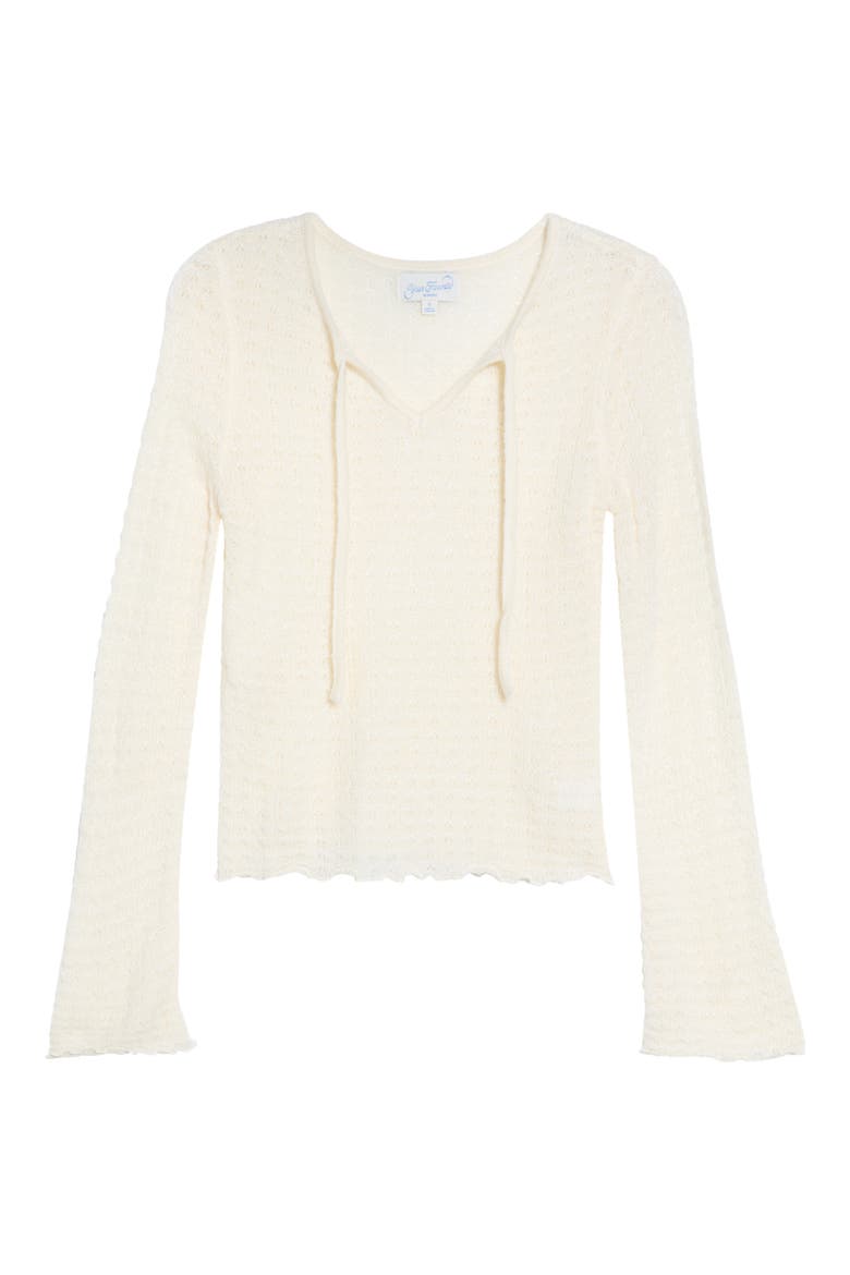 Diana Pointelle Sweater, Alternate, color, IVORY