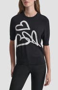 DKNY Graffiti Hearts Cotton Sweater