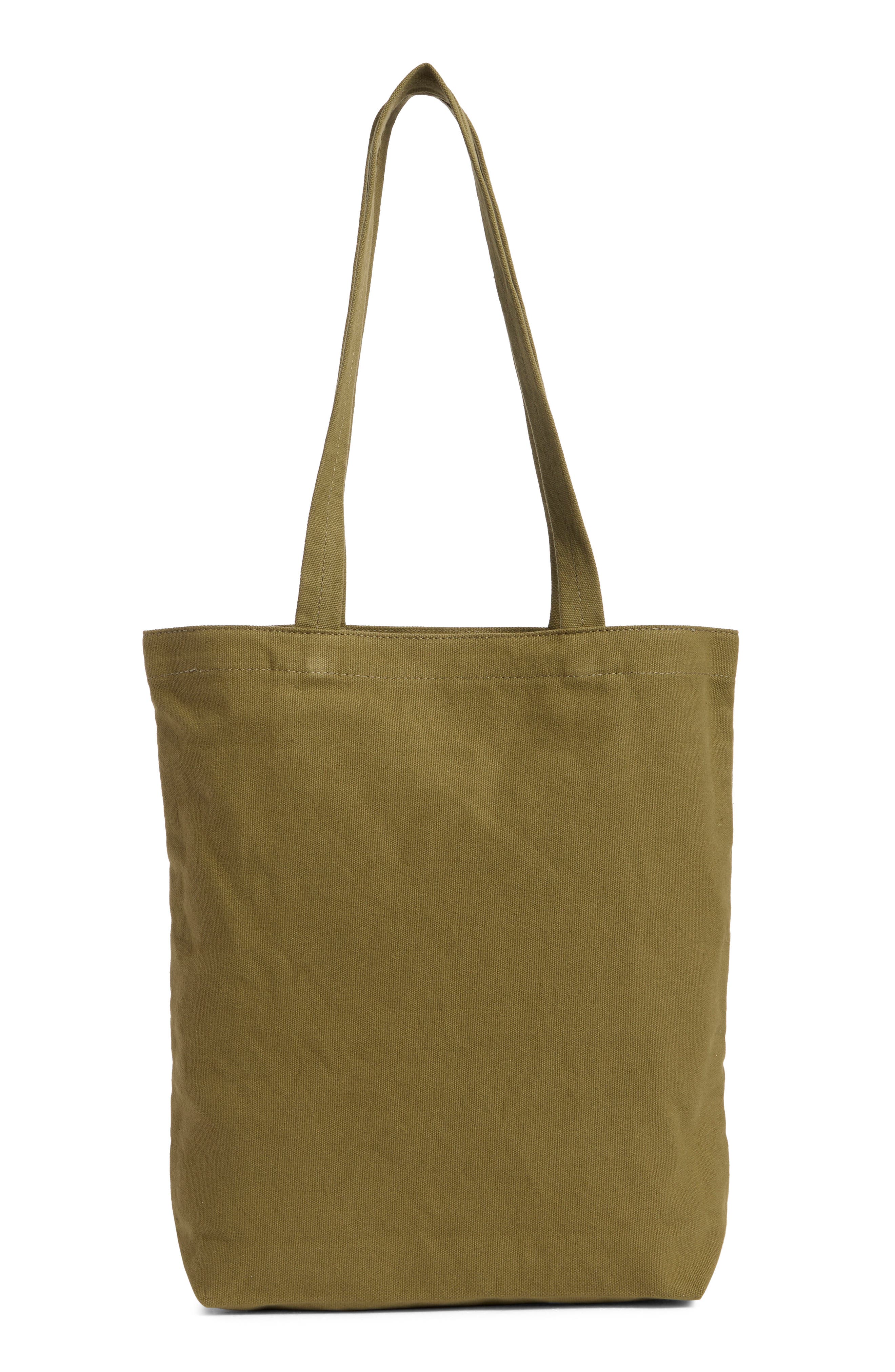 New Amsterdam Leatherworks Eden Canvas Tote Bag, Alternate, color, Olive