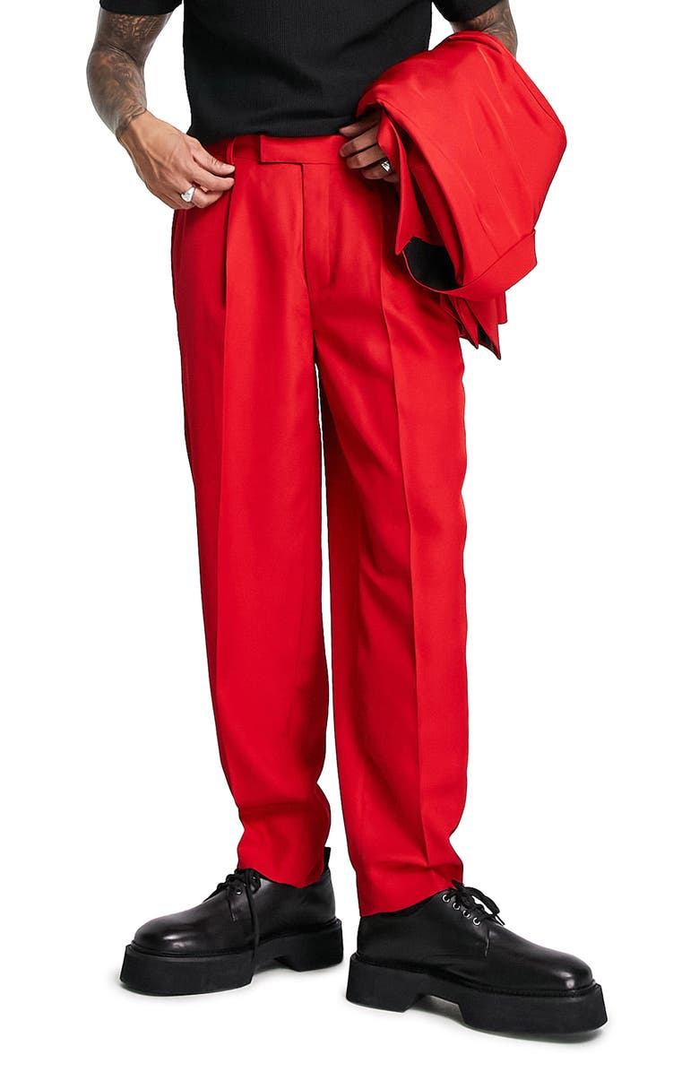 ASOS DESIGN Oversize Tapered Suit Trousers, Main, color, 