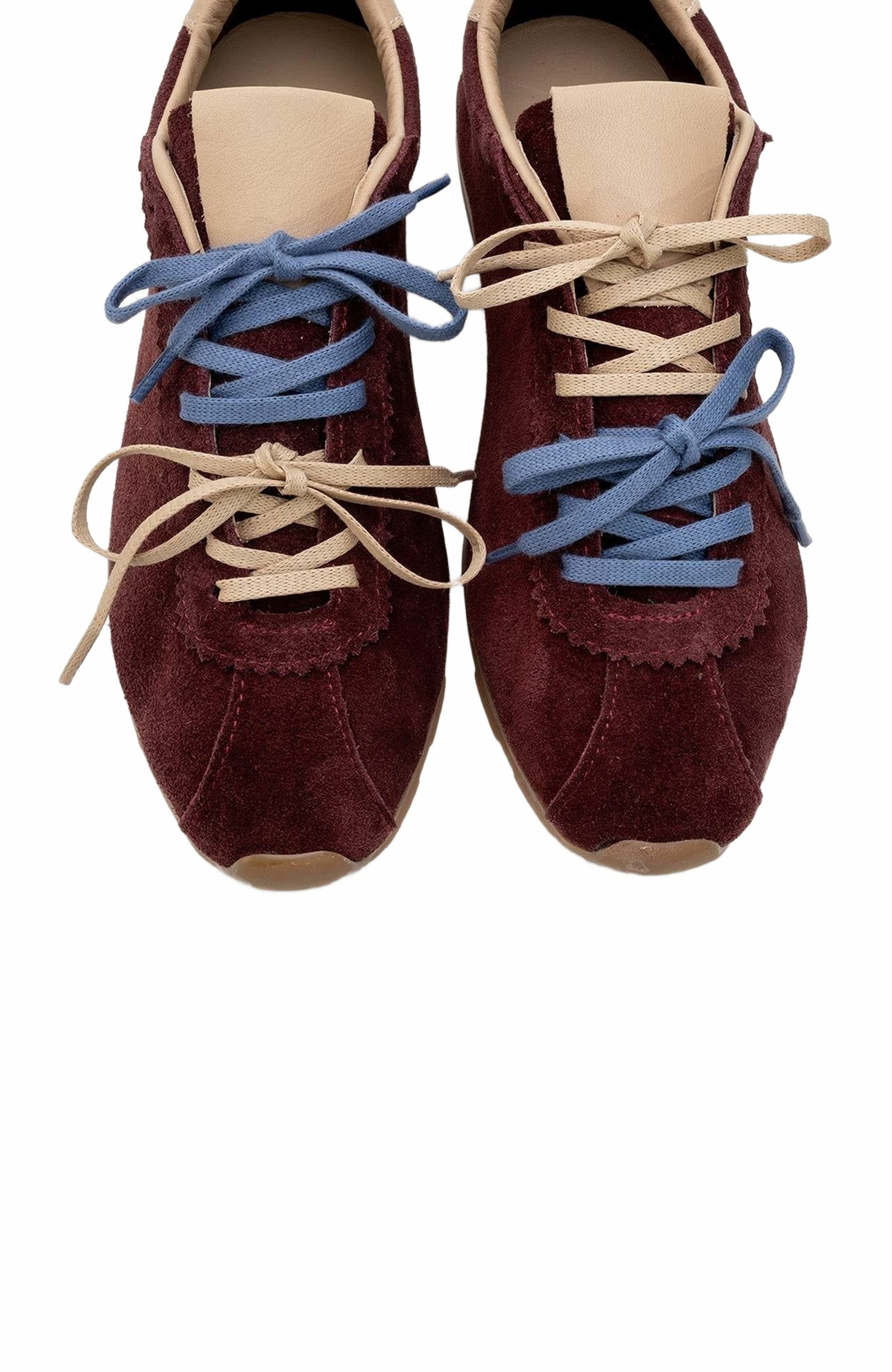 Crea Leather Sneakers, Alternate, color, Burgundy Leather
