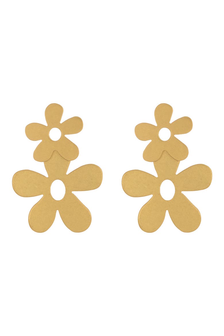 Flower Power Statement Earrings, Main, color, VINTAGE GOLD
