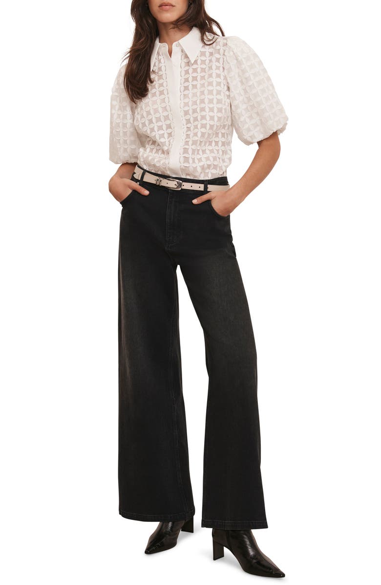 MINT VELVET Applique Petal Shirt, Alternate, color, 