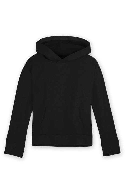Mightly Organic Cotton Pullover Pocket Hoodie In Black
