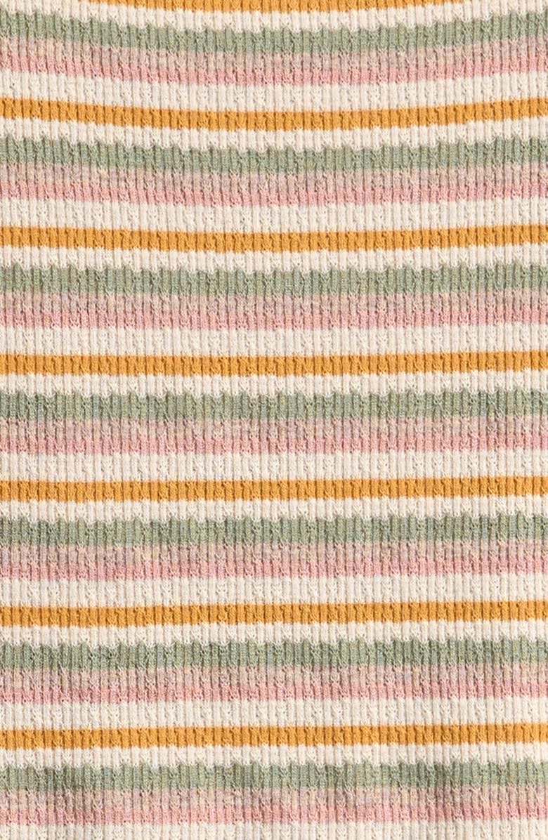 Good Luck Girl Kids' Stripe Knit Top & Ruffled Skirt Set, Alternate, color, Pink/ Sage Stripe