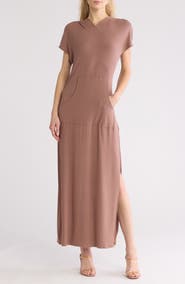 GO COUTURE Short Sleeve Hoodie Dress