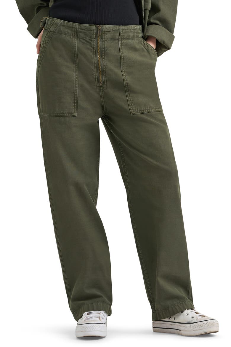Loose Fit Utility Pants, Main, color, OAK MOSS