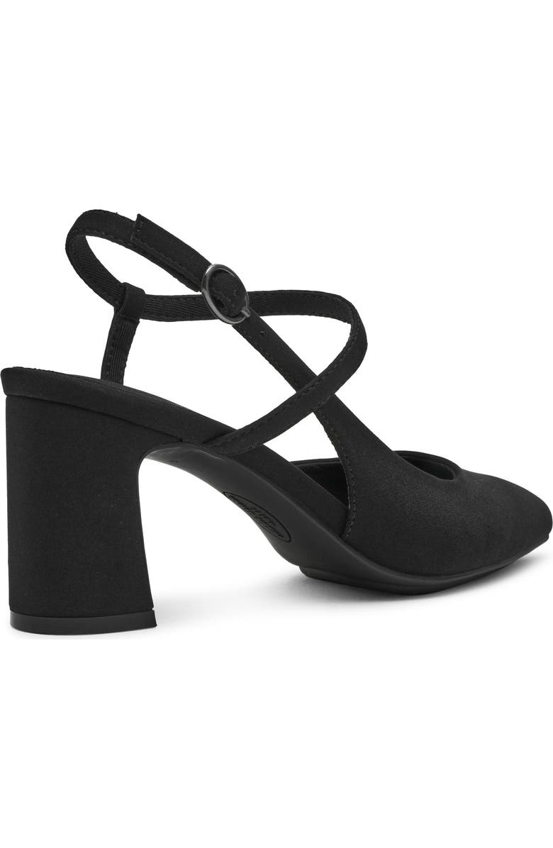 Anne Klein Bueles Ankle Strap Pump, Alternate, color, Black Stretch